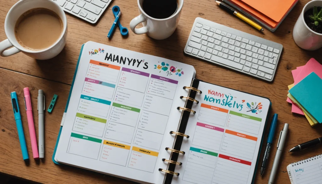 semainier planning nounou a imprimer
