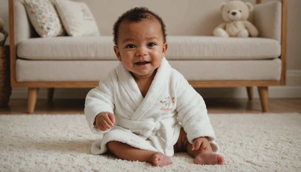 peignoir personnalisé bébé